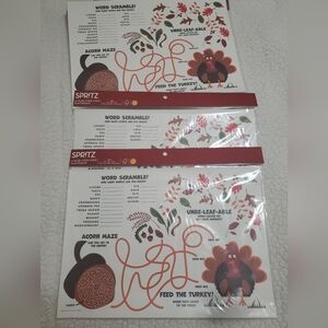 Thanksgiving spritz placemat activity